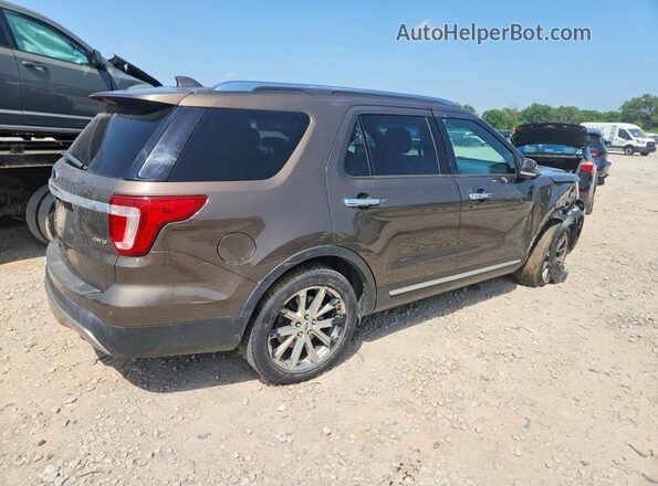 1FM5K8F8XGGC25874 2016 FORD EXPLORER Brown Հետևի աջ