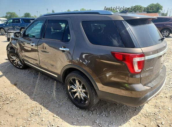 1FM5K8F8XGGC25874 2016 FORD EXPLORER Brown Հետևի ձախ