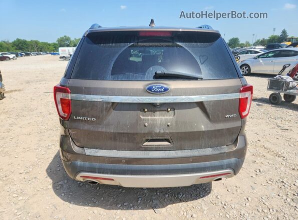 1FM5K8F8XGGC25874 2016 FORD EXPLORER Brown Հետևի տեսք