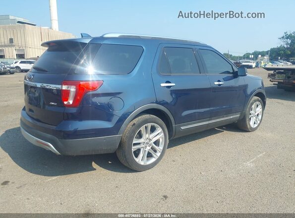 1FM5K8F8XHGD80295 2017 FORD EXPLORER Синий Задняя правая четверть
