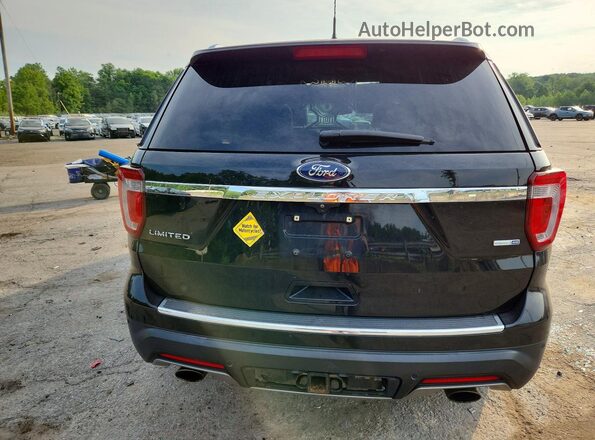 1FM5K8FH0JGC50497 2018 FORD EXPLORER Black უკანა ხედი
