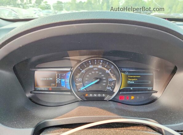 1FM5K8FH0JGC50497 2018 FORD EXPLORER Black ხელსაწყოთა პანელის ხედი