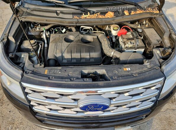 1FM5K8FH0JGC50497 2018 FORD EXPLORER Black ძრავის განყოფილების ხედი
