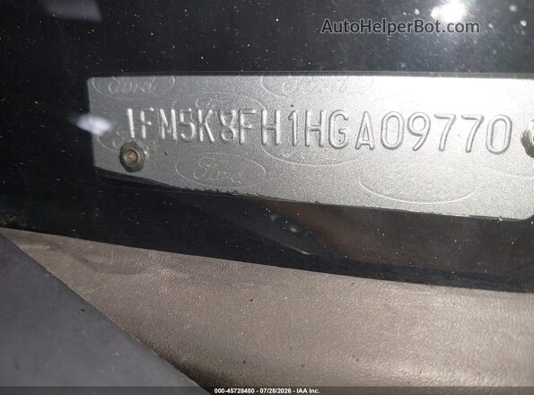 1FM5K8FH1HGA09770 2017 FORD EXPLORER Gray Engine compartment view