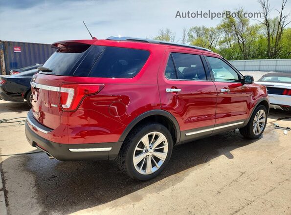 1FM5K8FH3JGC91318 2018 FORD EXPLORER Red Tył prawy