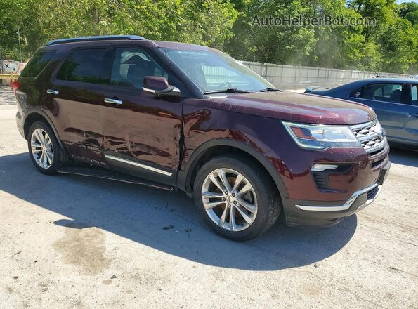 1FM5K8FH3KGA73767 2019 FORD EXPLORER Burgundy Առջևի աջ