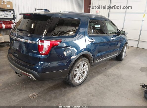 1FM5K8FH5GGC66297 2016 FORD EXPLORER Синий Задняя правая четверть