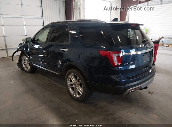 1FM5K8FH5GGC66297 2016 FORD EXPLORER Синий Задняя левая четверть