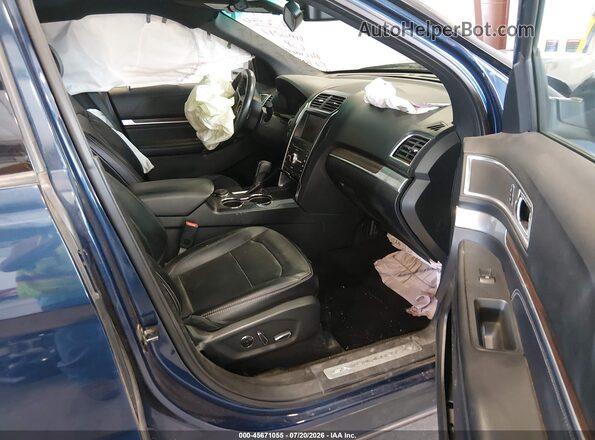 1FM5K8FH5GGC66297 2016 FORD EXPLORER Синий Вид салона спереди