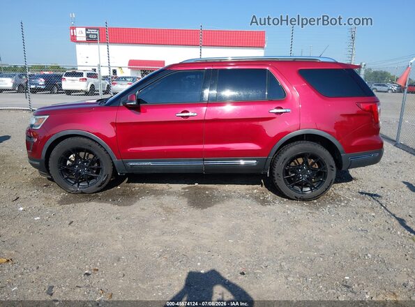 1FM5K8FH6KGA83936 2019 FORD EXPLORER Red Սալոնի 360 աստիճան տեսք