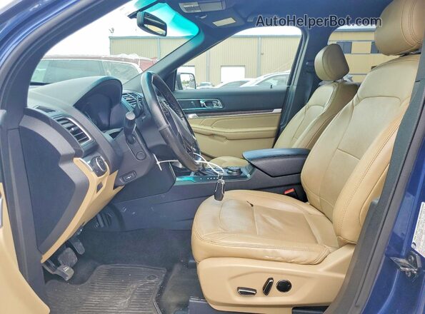 1FM5K8FH9GGC38339 2016 FORD EXPLORER Синий Вид салона спереди