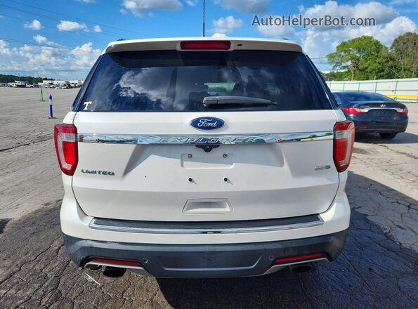 1FM5K8FH9JGC96636 2018 FORD EXPLORER White Вид ззаду