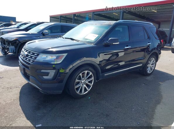 1FM5K8FHXGGC12414 2016 FORD EXPLORER Black Przód lewy