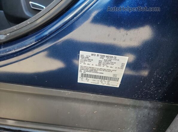 1FM5K8FHXGGD14599 2016 FORD EXPLORER Blue Շարժիչի բաժամունքի տեսք