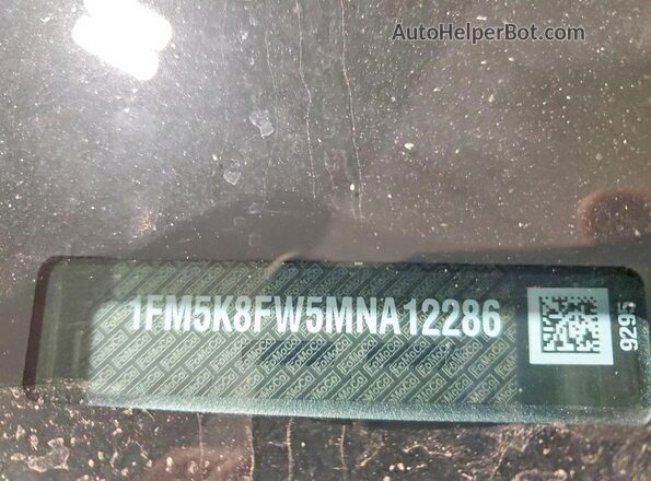 1FM5K8FW5MNA12286 2021 FORD EXPLORER Gray VIN კოდის სტიკერის ხედი