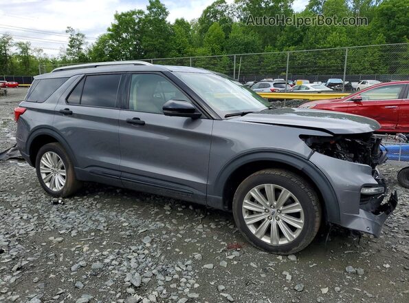1FM5K8FW6NNA01640 2022 FORD EXPLORER Gray Delantero derecho