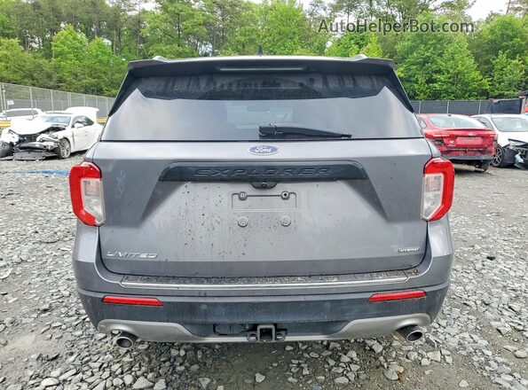 1FM5K8FW6NNA01640 2022 FORD EXPLORER Gray Vista trasera