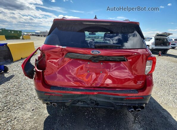 1FM5K8GC0MGA16061 2021 FORD EXPLORER Red Вид ззаду
