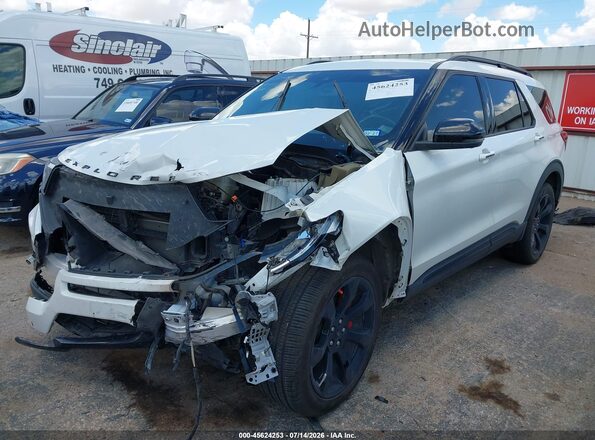 1FM5K8GC3PGA02935 2023 FORD EXPLORER White Vista tres cuartos delantera izquierda