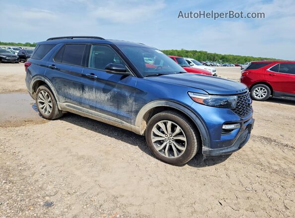 1FM5K8GC5LGA54139 2020 FORD EXPLORER Blue Przód prawy