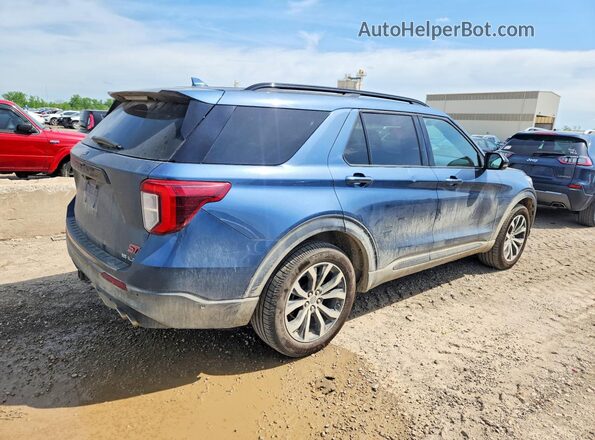 1FM5K8GC5LGA54139 2020 FORD EXPLORER Blue Tył prawy