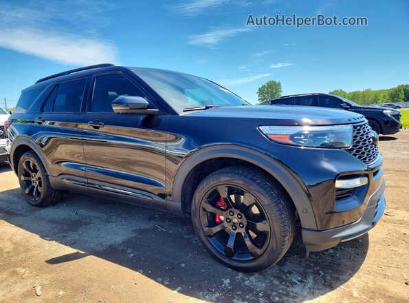 1FM5K8GC5MGA69175 2021 FORD EXPLORER Black Delantero derecho