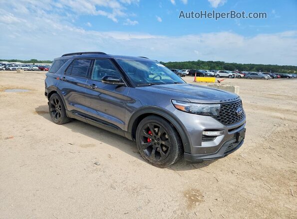 1FM5K8GC6MGC48986 2021 FORD EXPLORER Gray Przód prawy