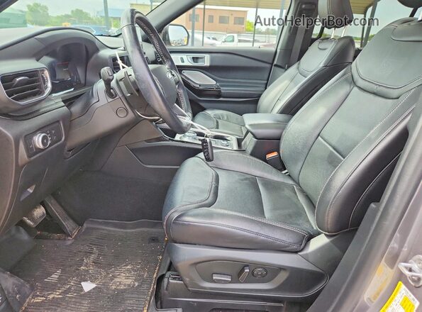 1FM5K8GC6MGC48986 2021 FORD EXPLORER Gray Widok wnętrza z przodu