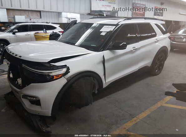 1FM5K8GC7LGA92858 2020 FORD EXPLORER White Vista tres cuartos delantera izquierda