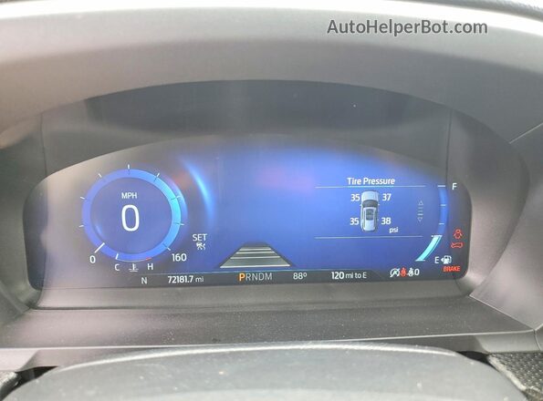 1FM5K8GC8NGA90507 2022 FORD EXPLORER Gray ხელსაწყოთა პანელის ხედი