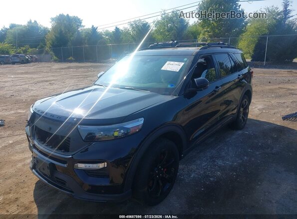 1FM5K8GCXNGA94333 2022 FORD EXPLORER Black Vista tres cuartos delantera izquierda