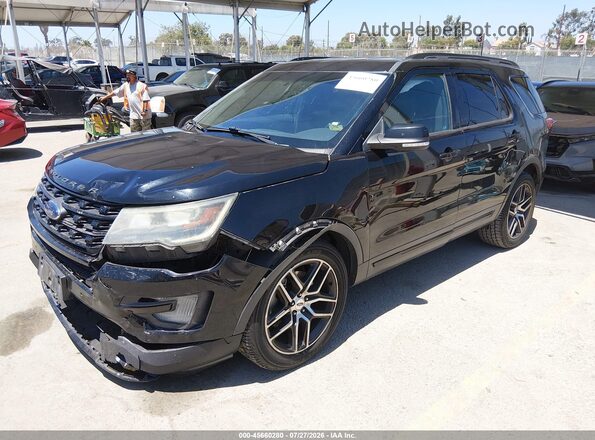 1FM5K8GT0GGD03310 2016 FORD EXPLORER Black Передня ліва чверть