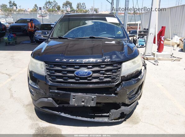 1FM5K8GT0GGD03310 2016 FORD EXPLORER Black Вид щитка приладів