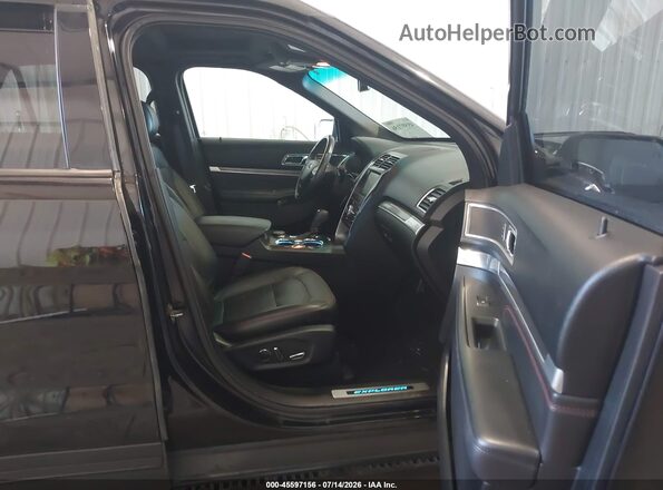 1FM5K8GT0GGD27445 2016 FORD EXPLORER Черный Вид салона спереди