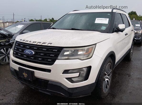 1FM5K8GT0HGA45890 2017 FORD EXPLORER Белый Передняя левая четверть