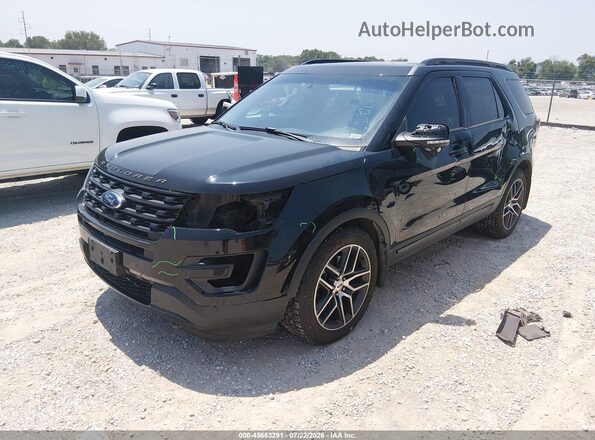 1FM5K8GT0HGA99139 2017 FORD EXPLORER Черный Передняя левая четверть