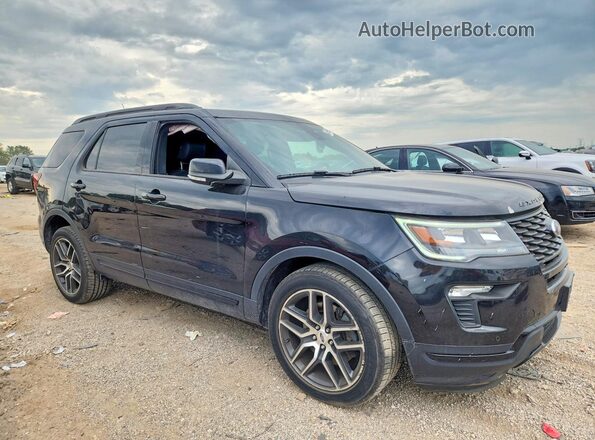 1FM5K8GT0KGA85300 2019 FORD EXPLORER Black Передня права чверть