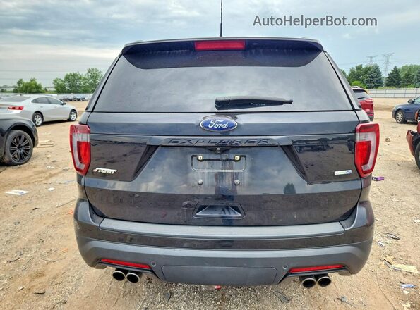 1FM5K8GT0KGA85300 2019 FORD EXPLORER Black Вид ззаду