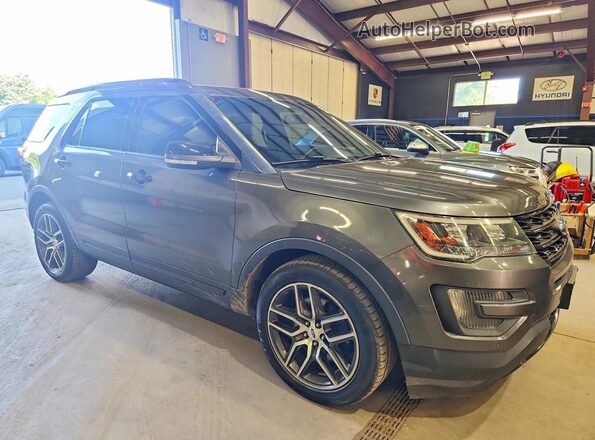1FM5K8GT1GGA21824 2016 FORD EXPLORER Gray Przód prawy