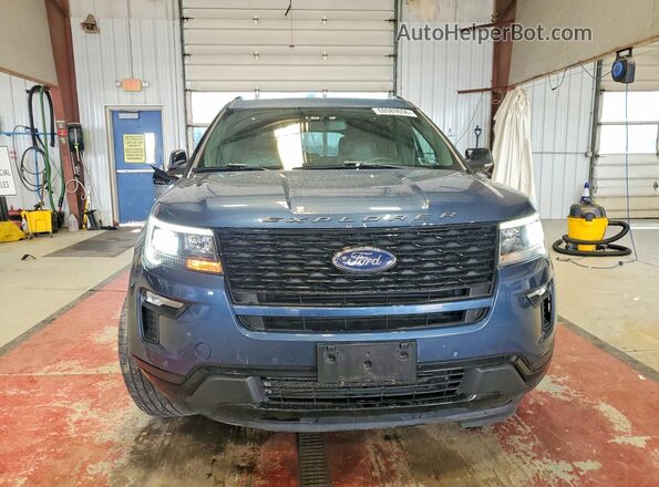 1FM5K8GT1JGC24686 2018 FORD EXPLORER Синий Вид спереди