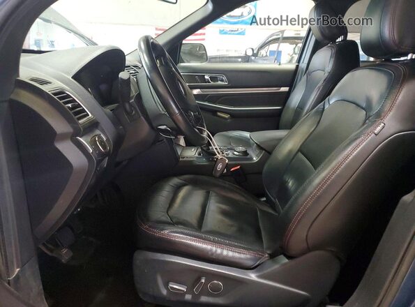 1FM5K8GT1JGC24686 2018 FORD EXPLORER Синий Вид салона спереди