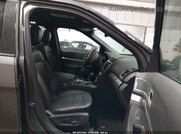 1FM5K8GT1KGA10508 2019 FORD EXPLORER Gray წინა სალონის ხედი
