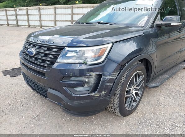 1FM5K8GT2HGA45793 2017 FORD EXPLORER Black Front view