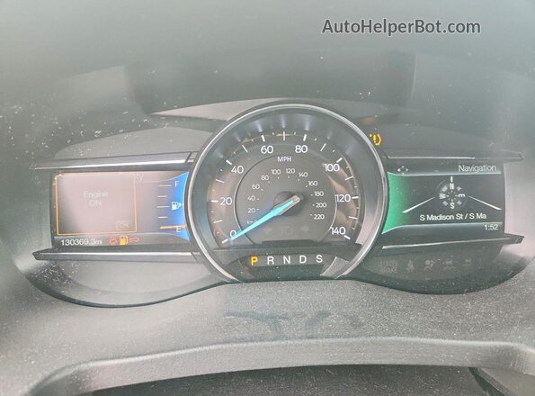 1FM5K8GT2HGC54628 2017 FORD EXPLORER Silver Вид щитка приладів
