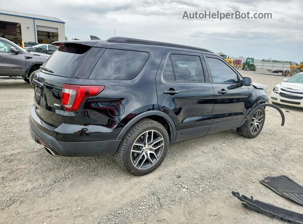1FM5K8GT2HGD23415 2017 FORD EXPLORER Black Trasero derecho