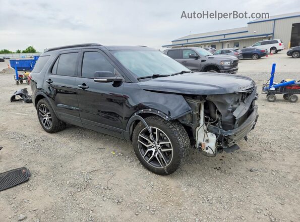 1FM5K8GT2HGD23415 2017 FORD EXPLORER Black Delantero derecho