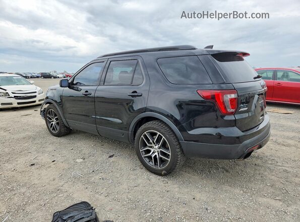 1FM5K8GT2HGD23415 2017 FORD EXPLORER Black Trasero izquierdo