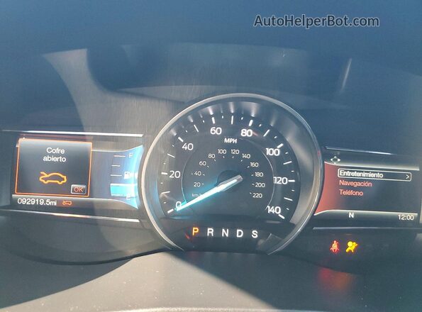 1FM5K8GT2HGD64207 2017 FORD EXPLORER Black Вид щитка приладів