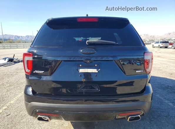 1FM5K8GT2HGD64207 2017 FORD EXPLORER Black Вид ззаду