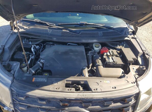 1FM5K8GT2HGD64207 2017 FORD EXPLORER Black Вид підкапотного простору